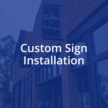 Custom Sign Installation in the Des Moines Area - Click To View our work 